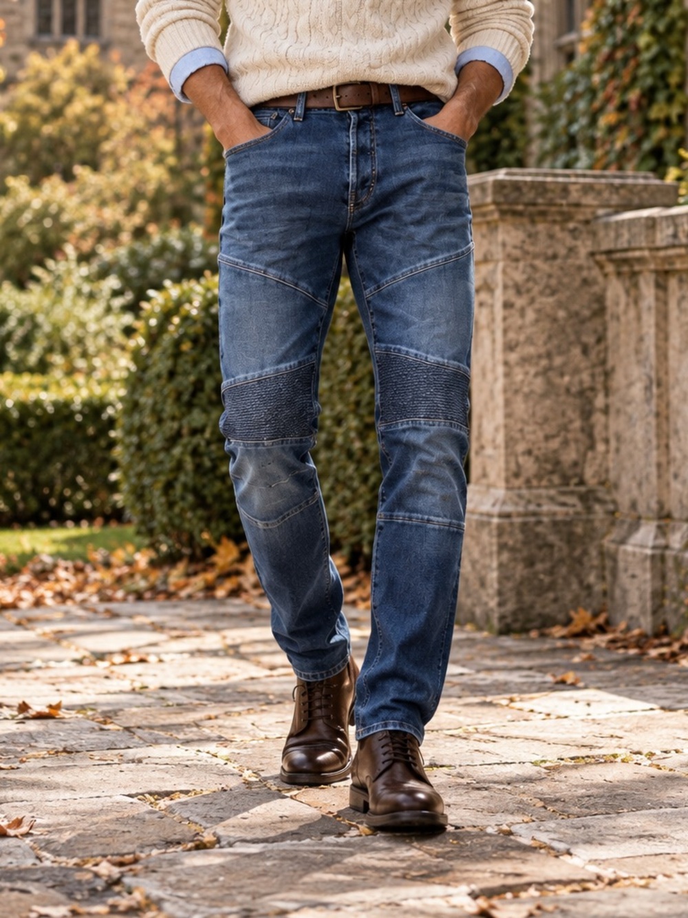 Polo Ralph Lauren Black Label Sullivan Slim Moto Biker Jeans Men 36x32 Denim